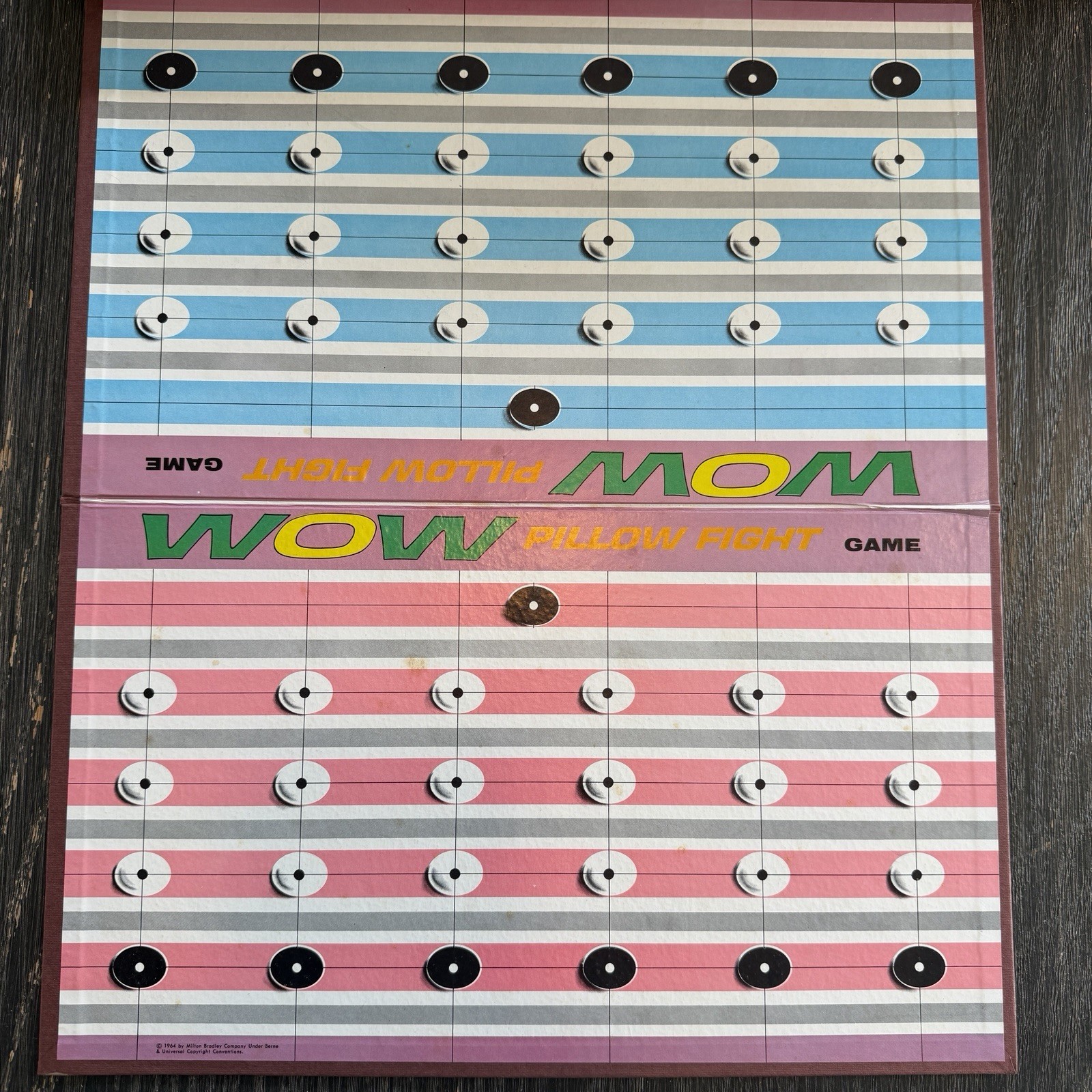 WOW Pillow Fight Game For Girls Board Game Milton Bradley Vintage 1964 COMPLETE!