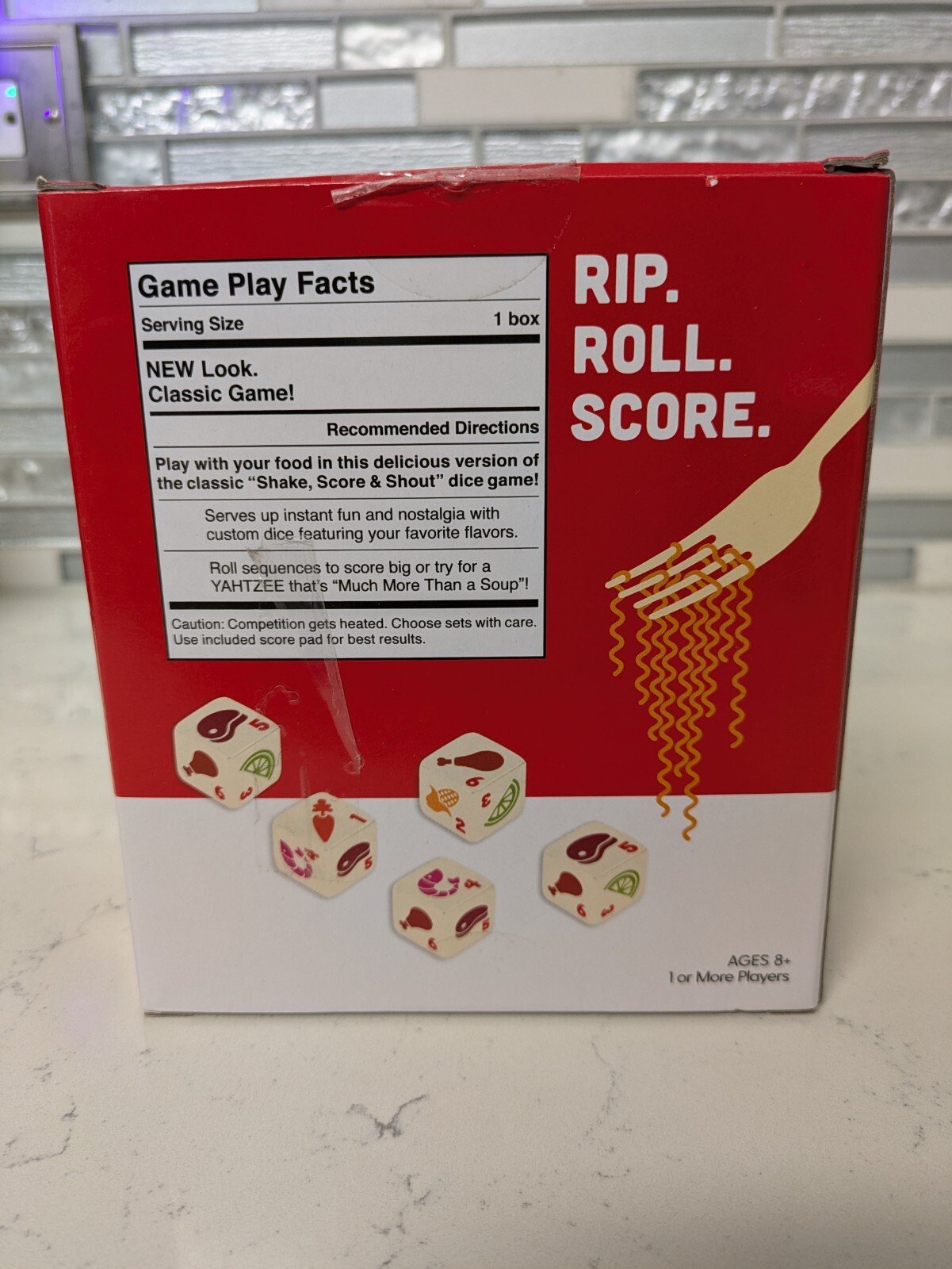 Yahtzee Cup Noodles Ages 8+ 1 or More Players Hasbro