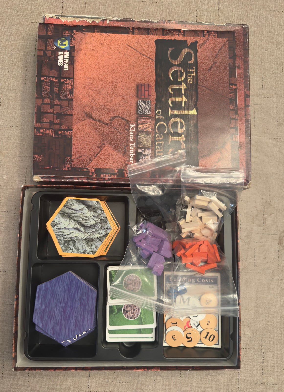 Settlers of Catan Board Game by Mayfair Games (1996) Complete