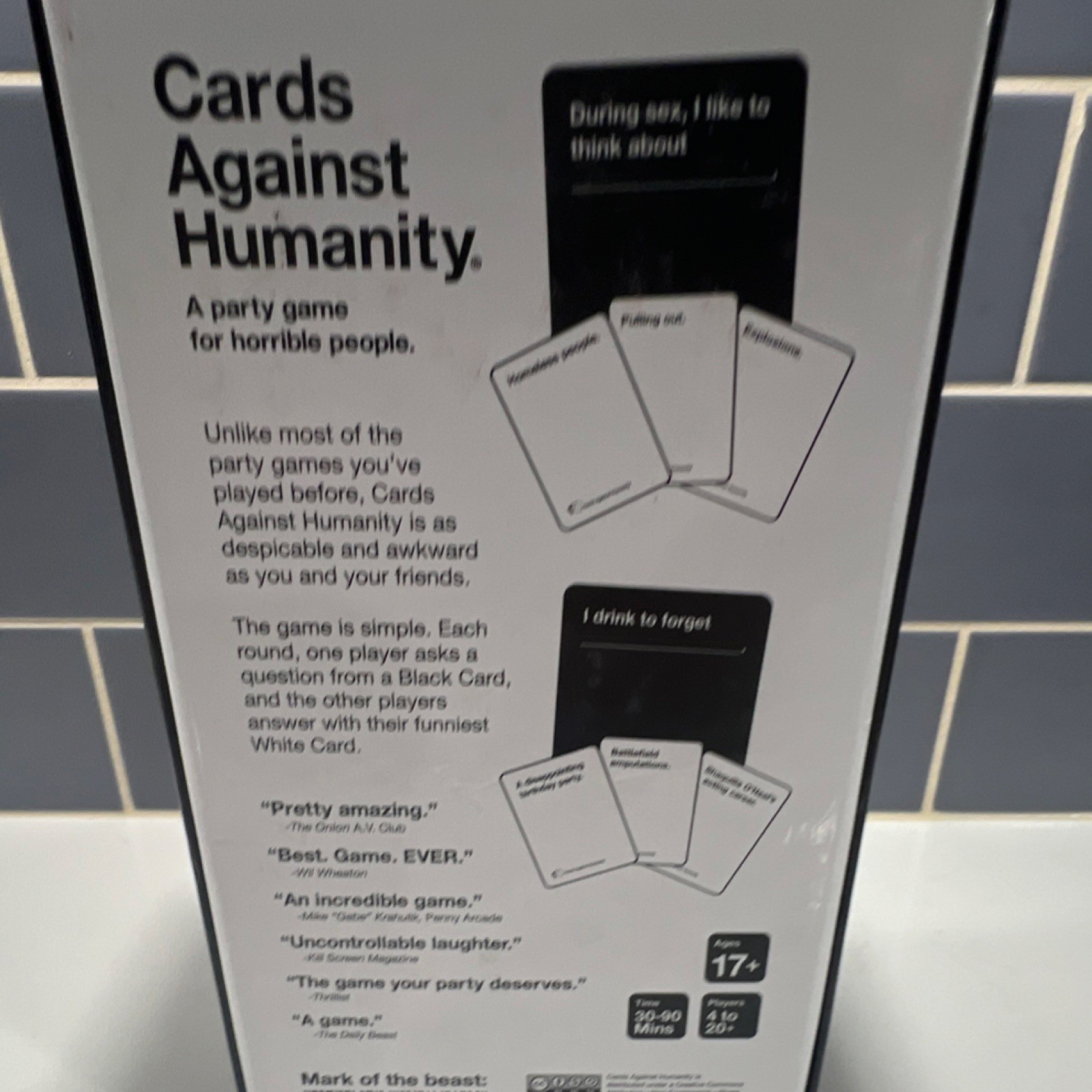 Cards Against Humanity Party Game Humor Complete Boxed Set Ages 17+ 4 Players