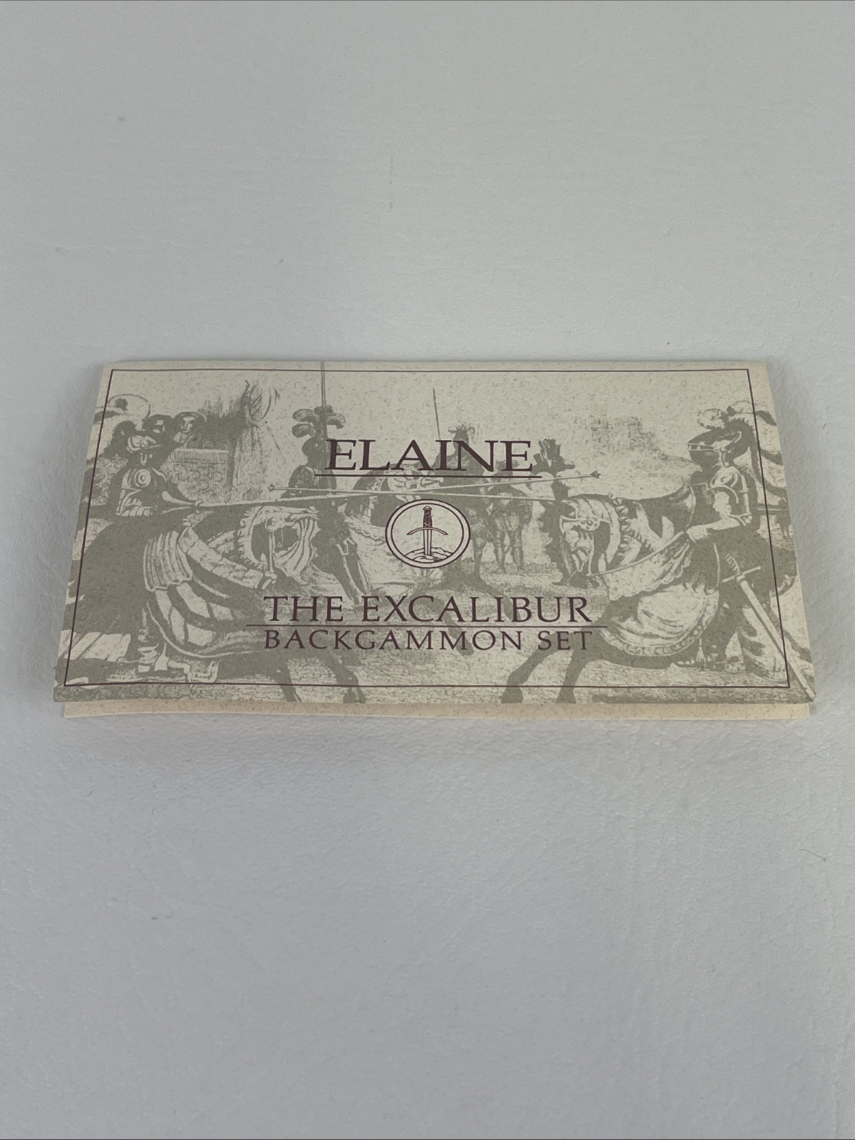 Elaine Vintage Franklin Mint Excalibur Backgammon Set 1986 Limited Edition