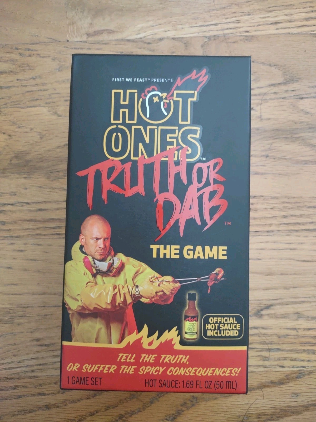 Hot Ones Truth or Dab The Game – (Hot Sauce EXPIRED) Ages 17 Plus 3-6 Players