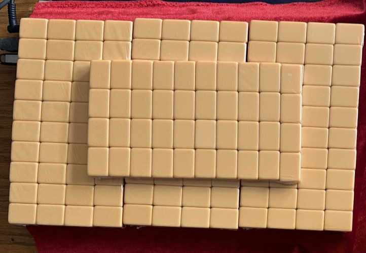 PRINTING ERROR – SUNSET ORANGE 4 Layer Acrylic Mahjong Tile Set READ DESCRIPTION