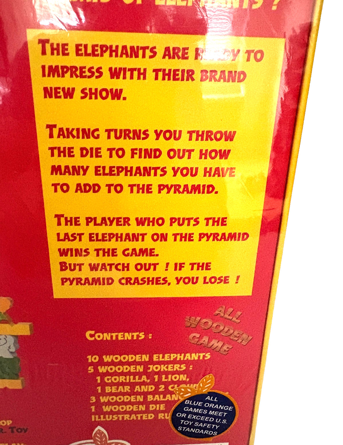 Zimbbos Elephantastic Pyramids by Blue Orange, 2004, 1-4 PLayers Ages 3+. New