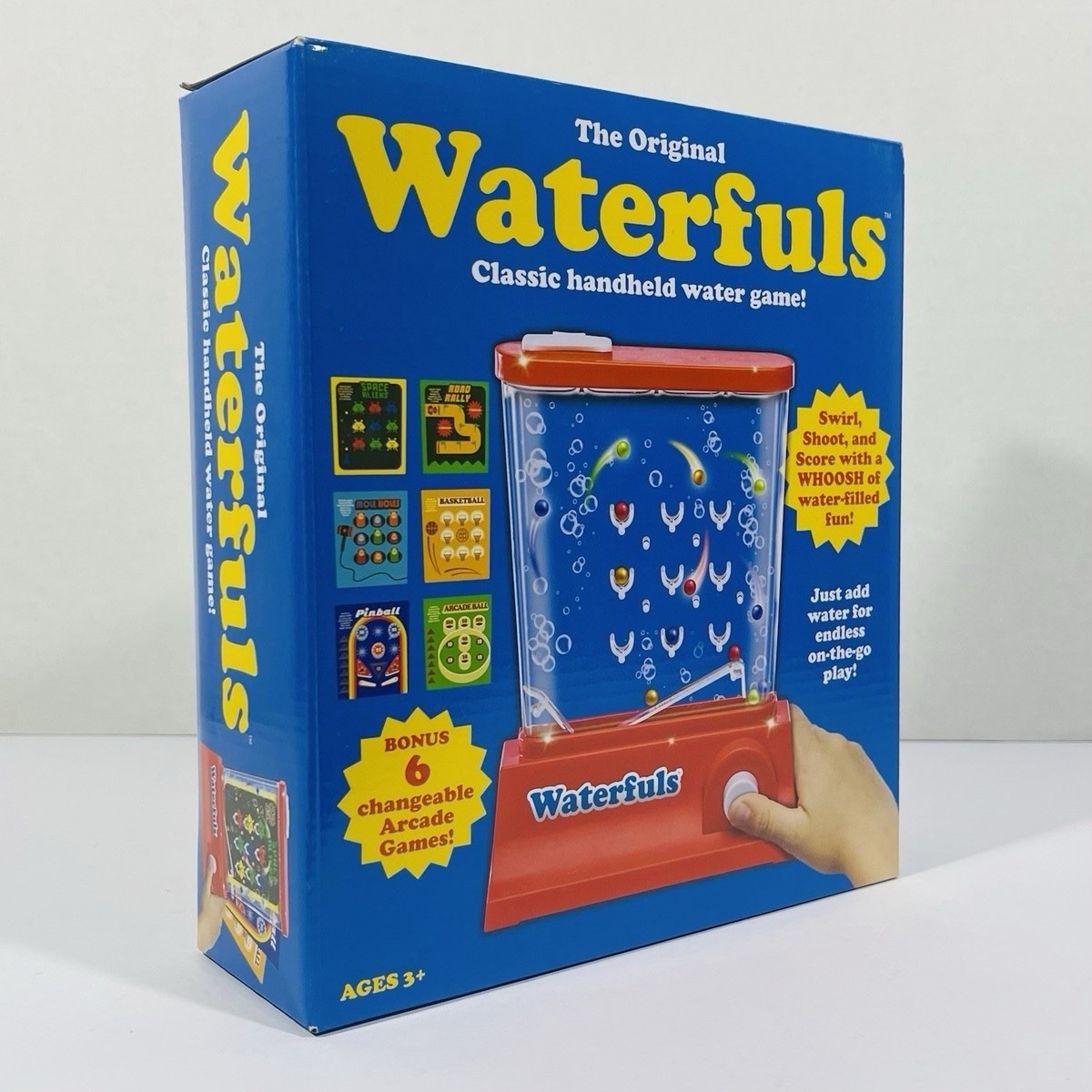 Original Waterfuls Classic Handheld Water Game – 6 Interchangeable Back Panels