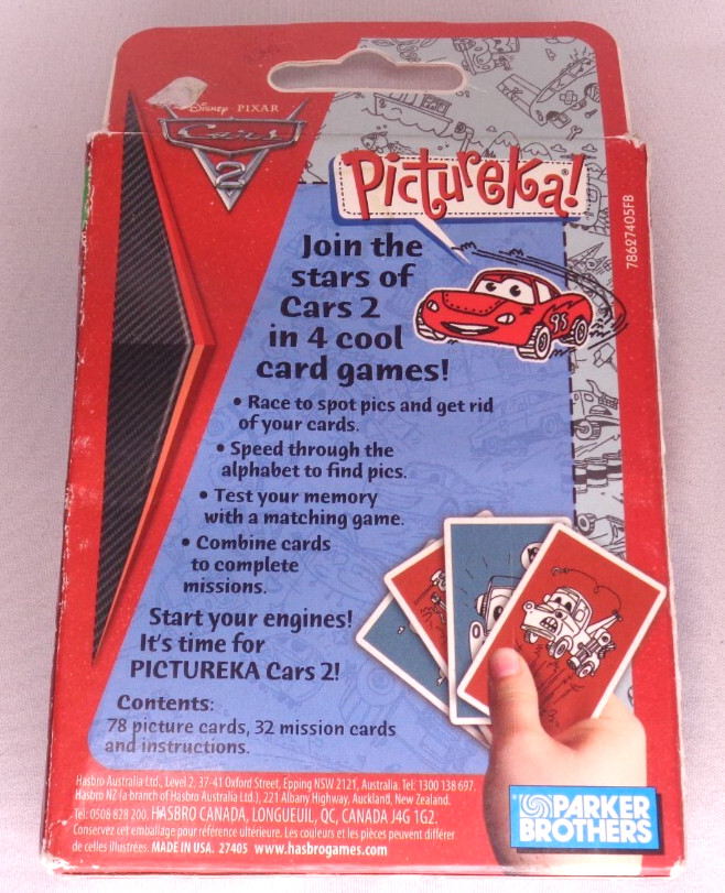 Disney Pixar Cars 2 Pictureka! Card Game New Sealed Cards Hasbro HTF