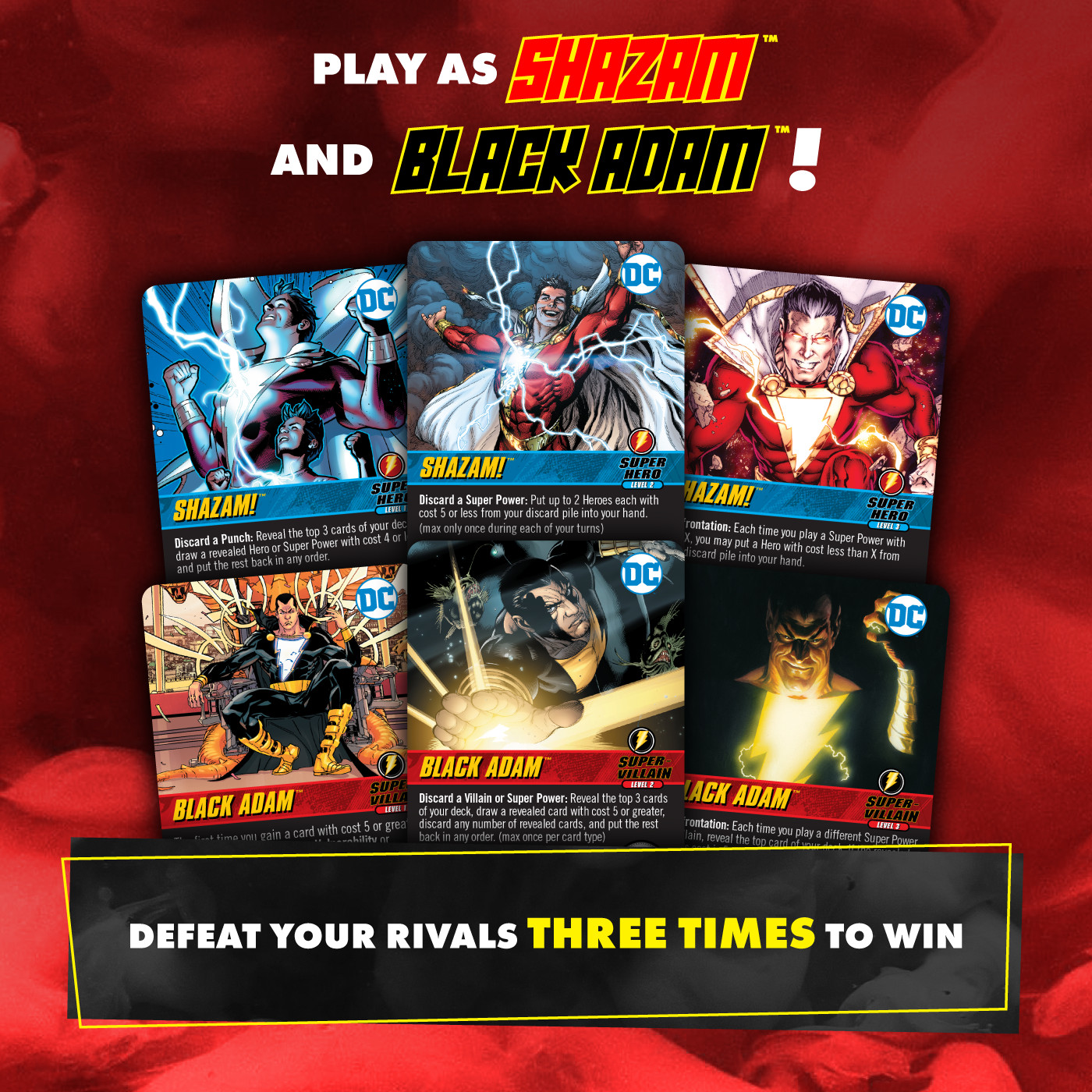 DC Deck-Building Game: Rivals — Shazam! vs. Black Adam (Kickstarter Edition)