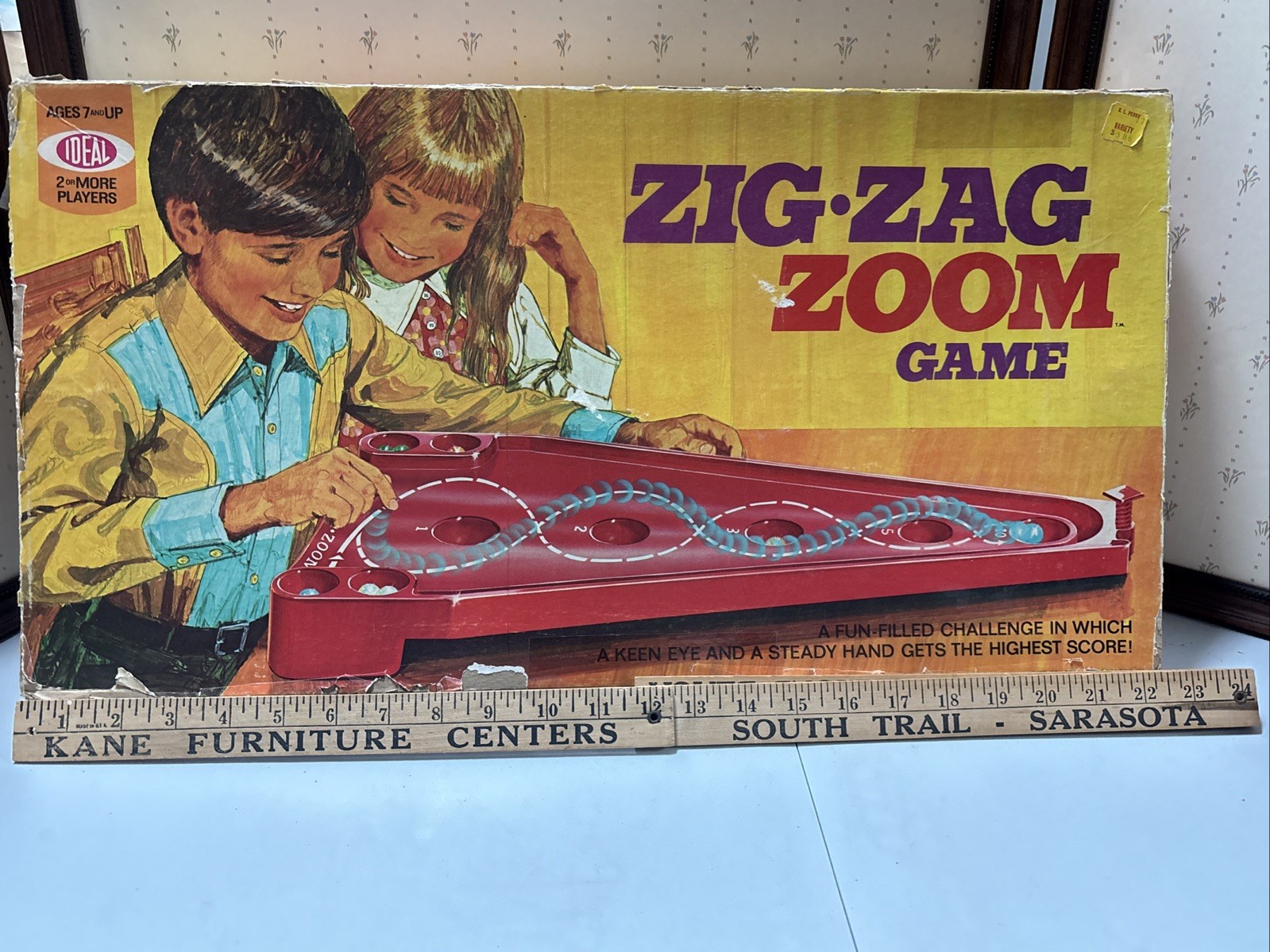 Zig Zag Zoom Game By Ideal Vintage EUC Skill/Action Game 1970, Complete