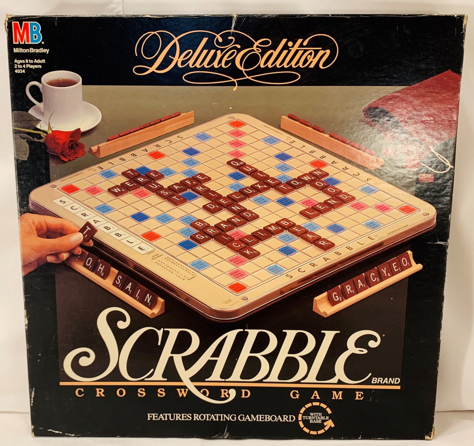1989 Deluxe Scrabble Game Complete in Very Good Condition FREE SHIPPING