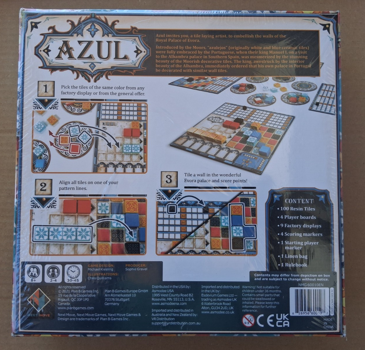 Azul Board Game by Michael Kiesling Next Move Games New Sealed Tile-Laying