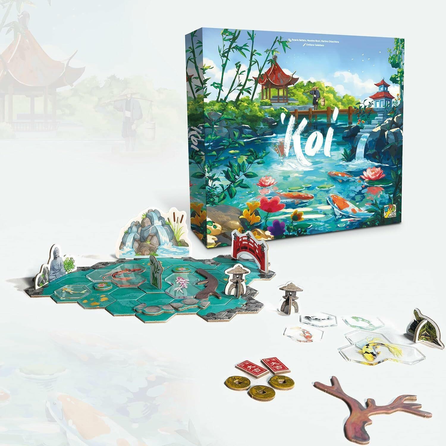 Koi Board Game | Strategic Tile-Placement Pond Builder