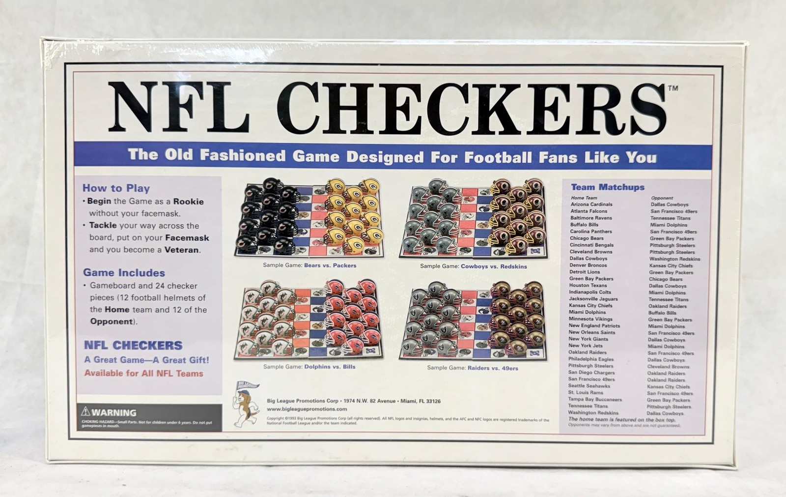 Miami Dolphins / Buffalo Bills 1993 Checkers by Play Football New NIB Sealed