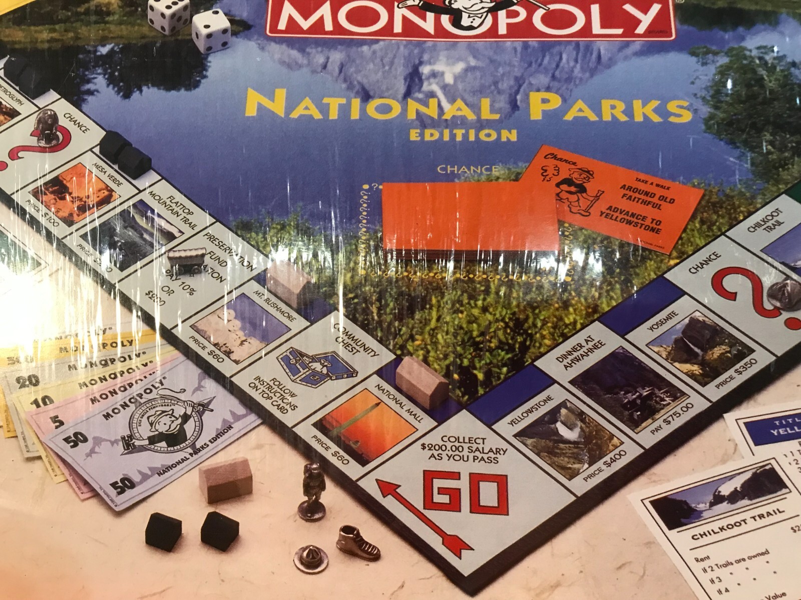 Monopoly “NATIONAL PARKS” Board Game 1998 Edition FACTORY SEALED! w/PEWTER!