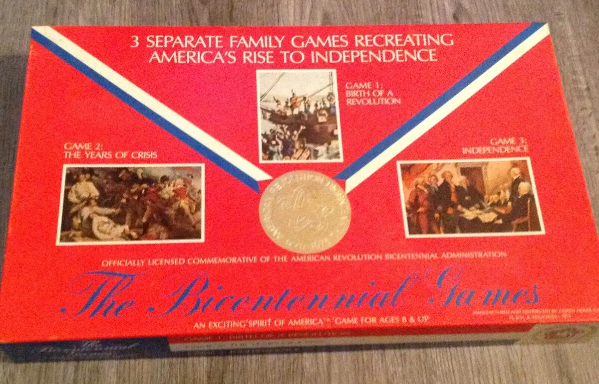 The Bicentennial Games Vintage American 3 Board Games USA (1975)