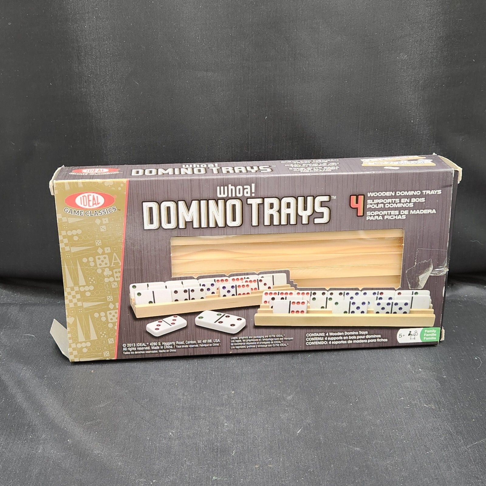 Ideal Solid Wood Domino Trays 4 Trays 2013 No Dominos
