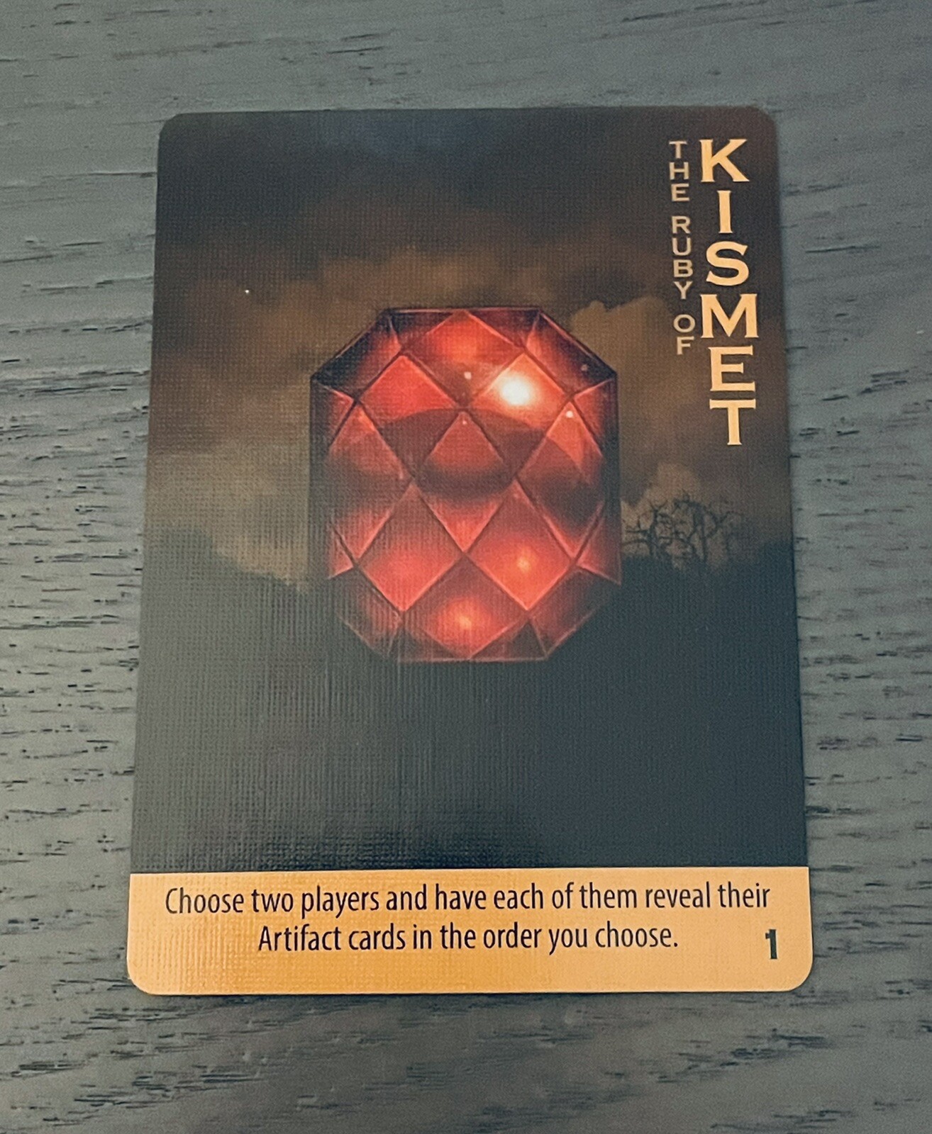 Ultimate Werewolf Artifacts | The Ruby Of Kismet Card | Official Game Piece