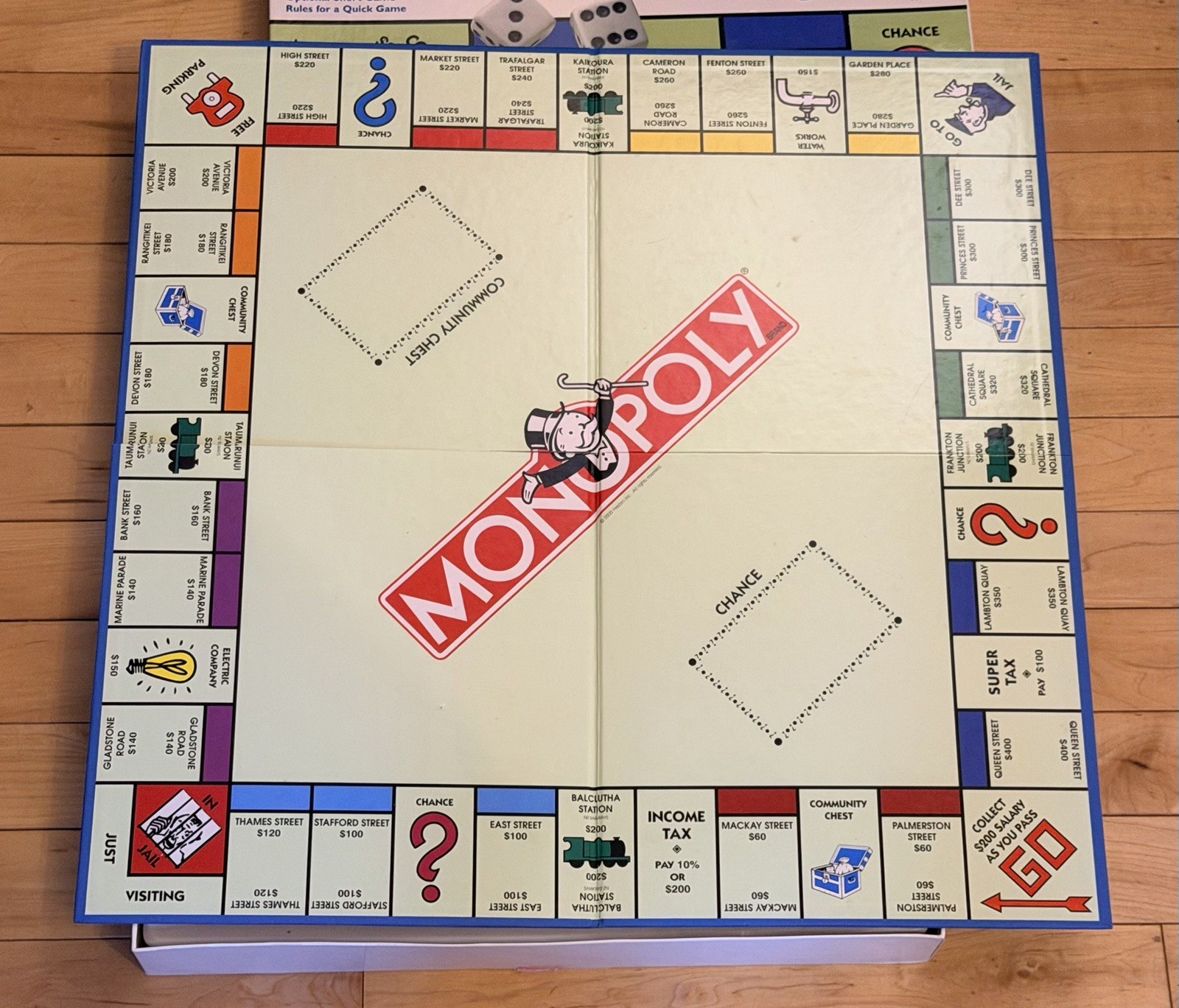 Monopoly New Zealand Edition 2000 Parker Brothers Complete 11 Tokens Rare Hasbro