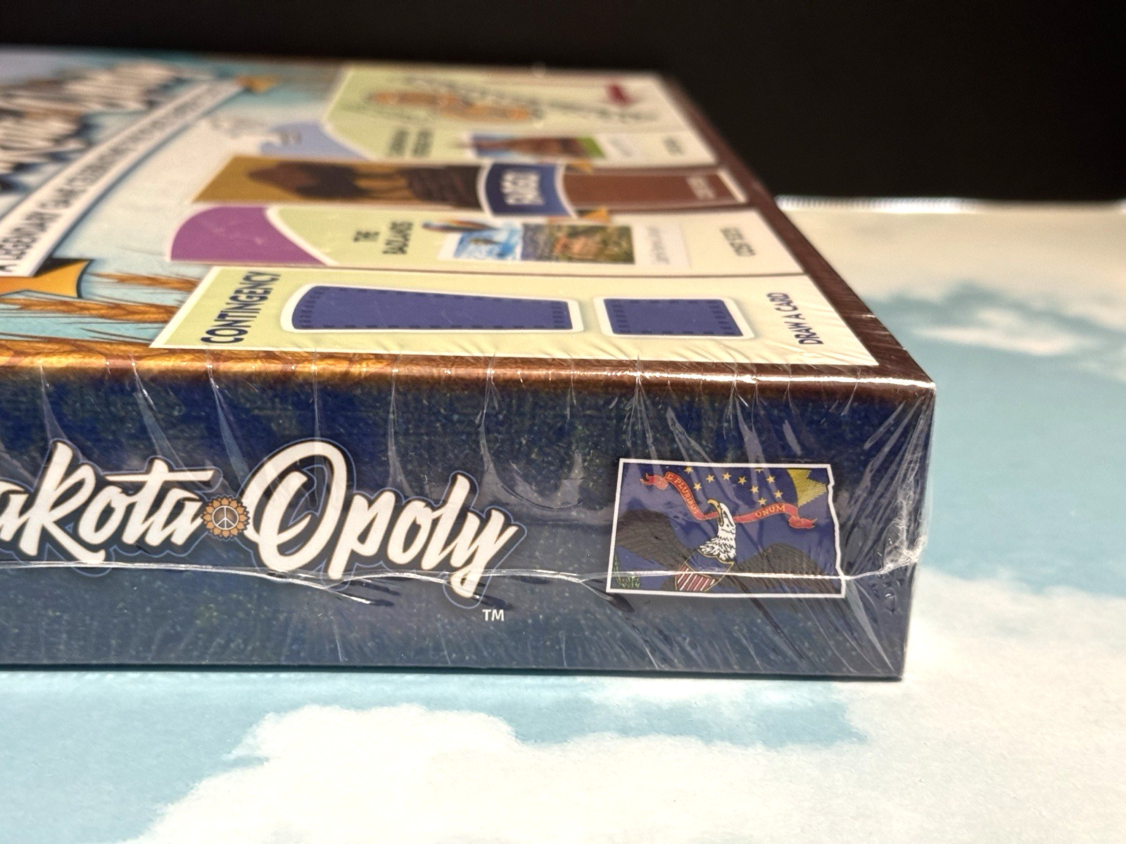 North Dakota-Opoly Monopoly style board Game Celebrating Peace Garden State NEW