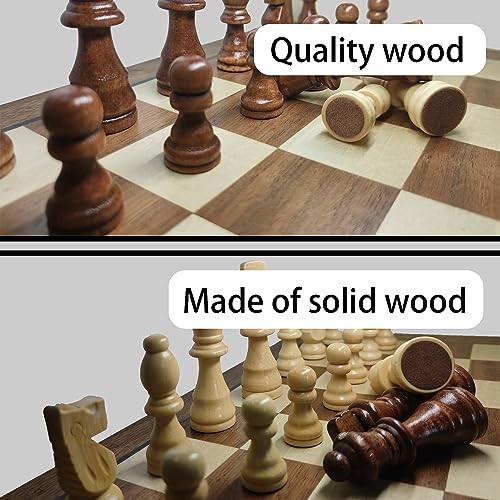 Wooden Chess Pieces Set 3 Inch King Staunton Style Replacement Game Figures