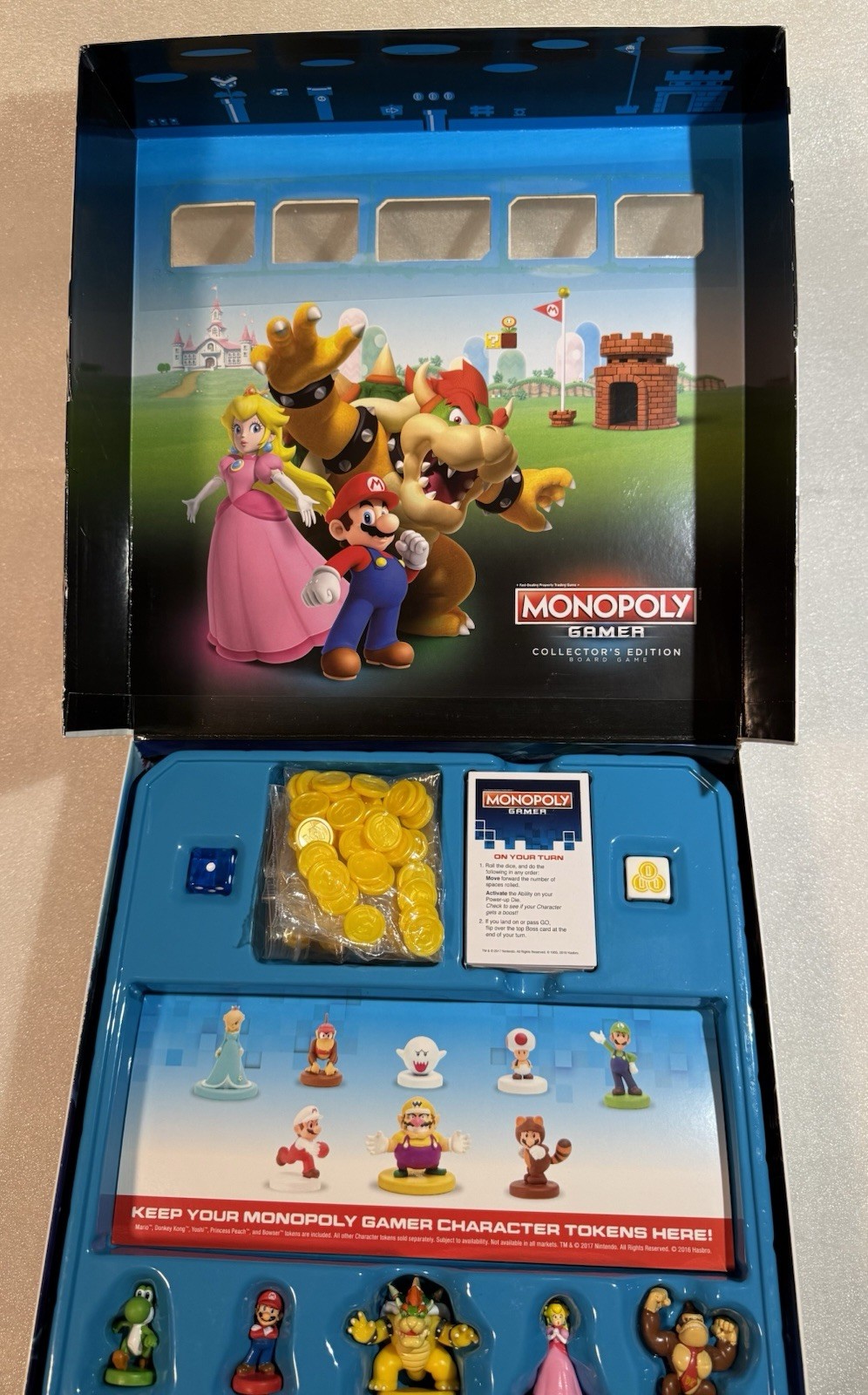 Mario Bros Nintendo Monopoly Gamer Collector’s Edition Board Game Toad Included