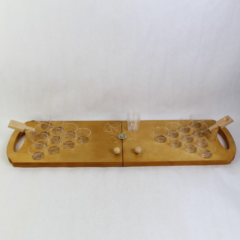 Studio Mercantile Wooden Pong Game Mini Beer Pong Party Set NIB