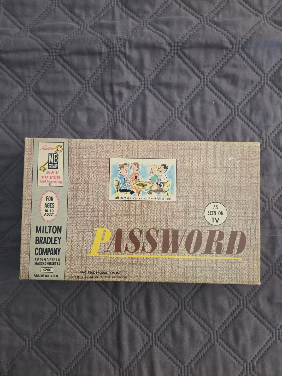 Password By Milton Bradley 1962 4260 Vintage Game Collectable. NO DIAL. 17 CARDS