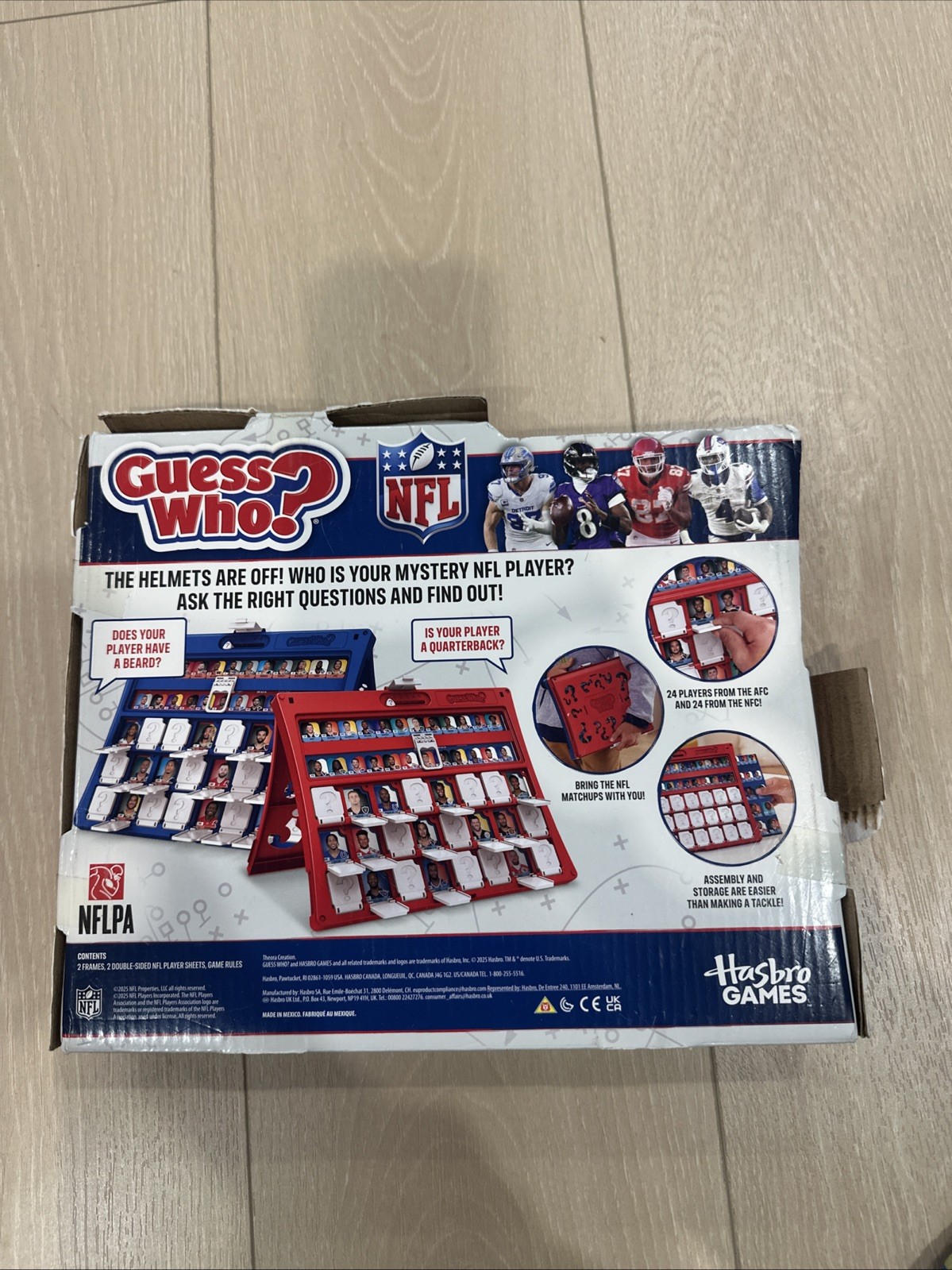 Guess Who? NFL Edition Board Game | Officially Licensed NFL Has to Games