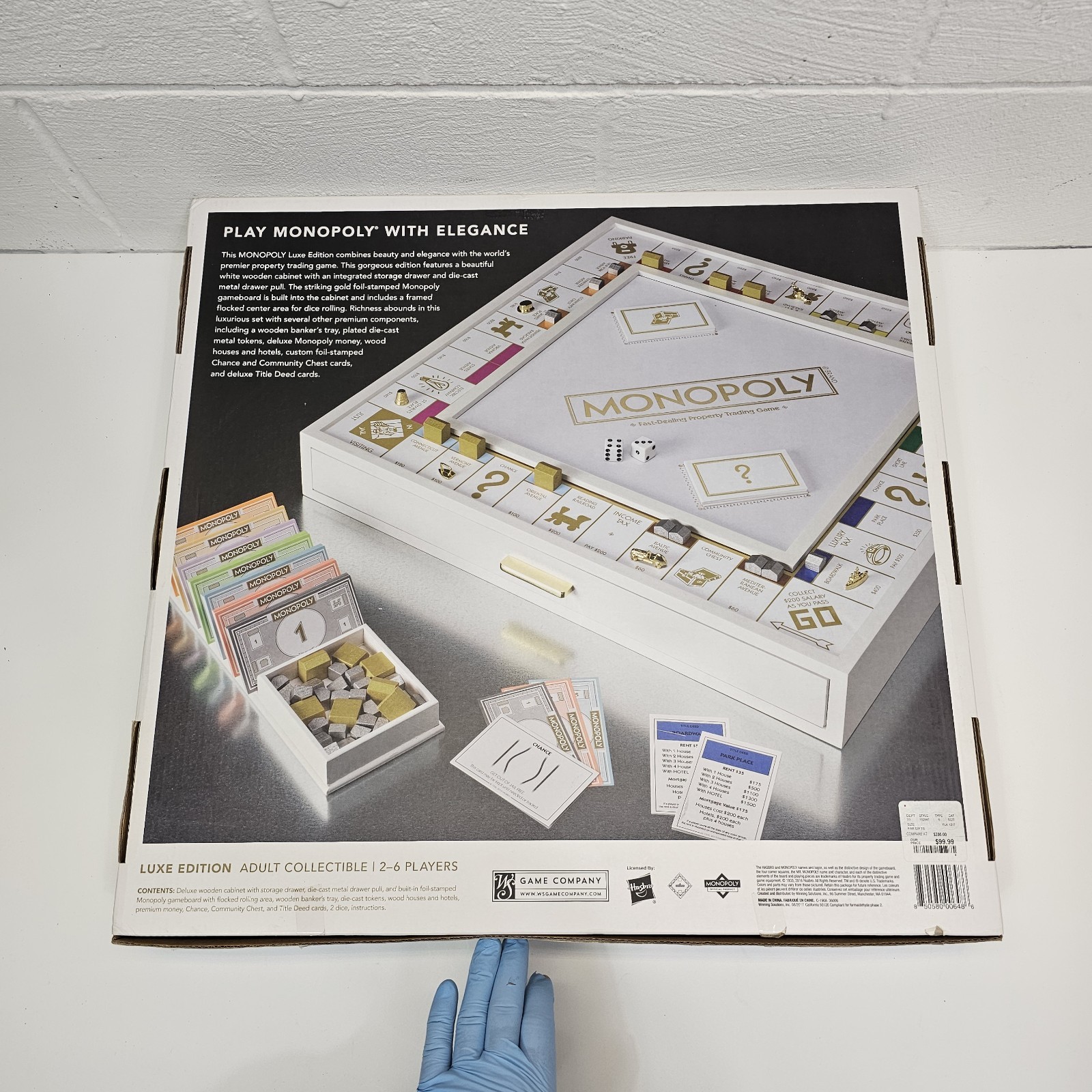 Monopoly Luxury LUXE White and Gold Limited Edition Hasbro 2017
