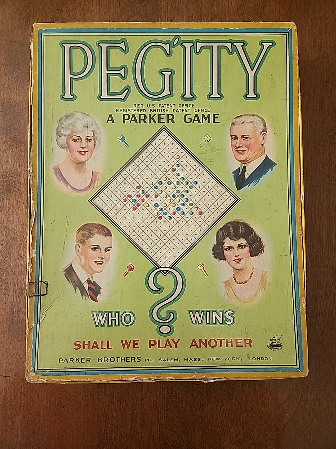 Vintage Parker Brothers Peg’ity Game – 1940s–50s Edition