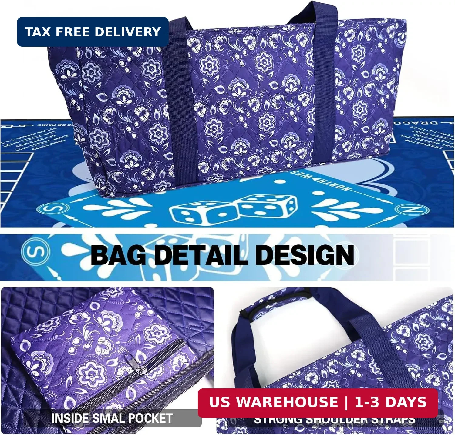 Game Set, Portable Carrying Bag,Acrylic 160 Tiles,Western Mahjong Tiles Set,Comp