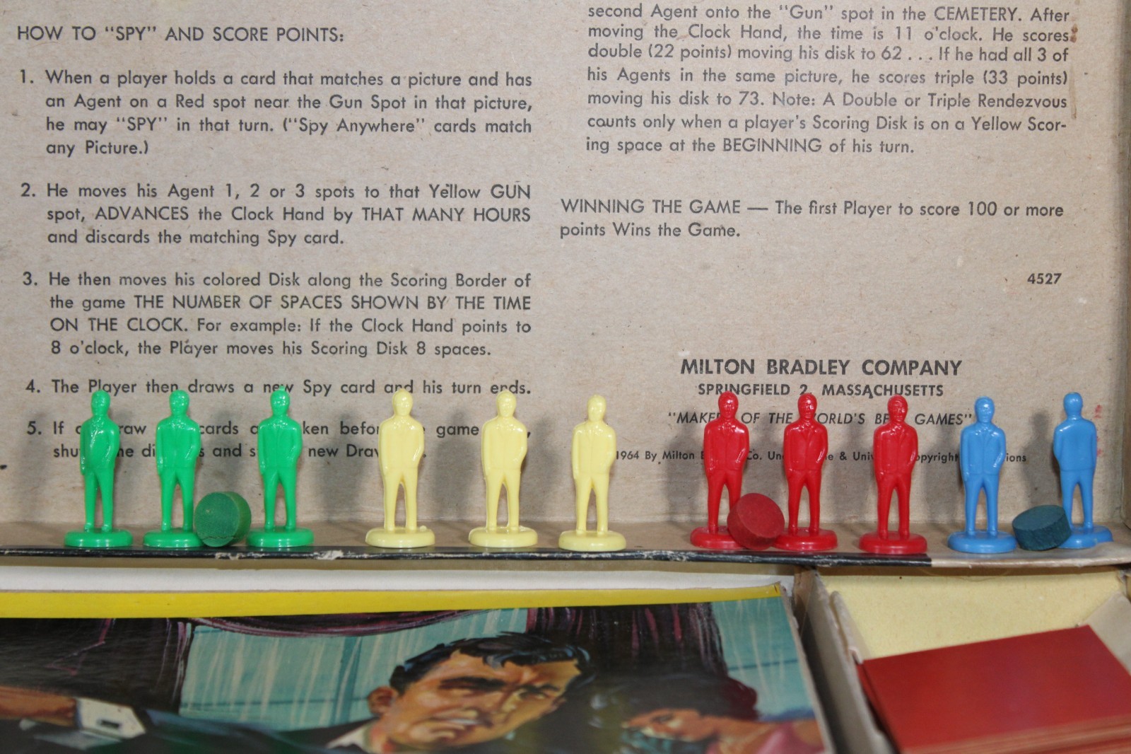 James Bond Secret Agent 007 Board Game 1964 Milton Bradley Incomplete For Parts