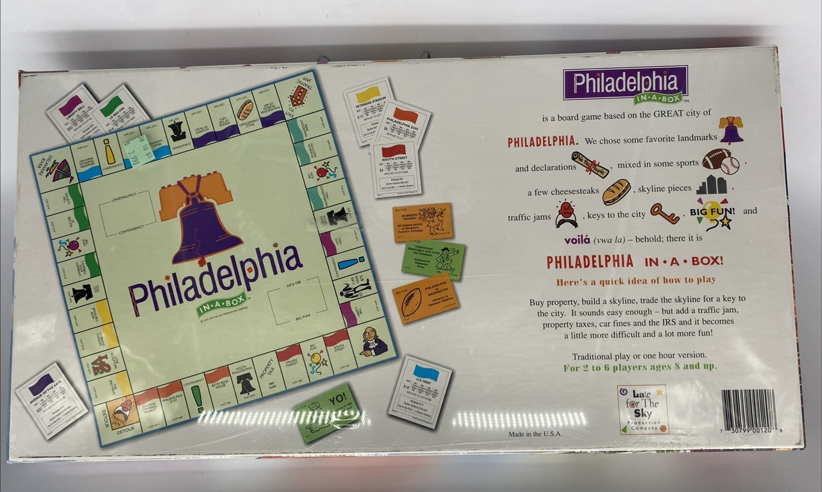 Philadelphia In A Box Late For The Sky Board Game USA Factory Sealed 2-6 Players