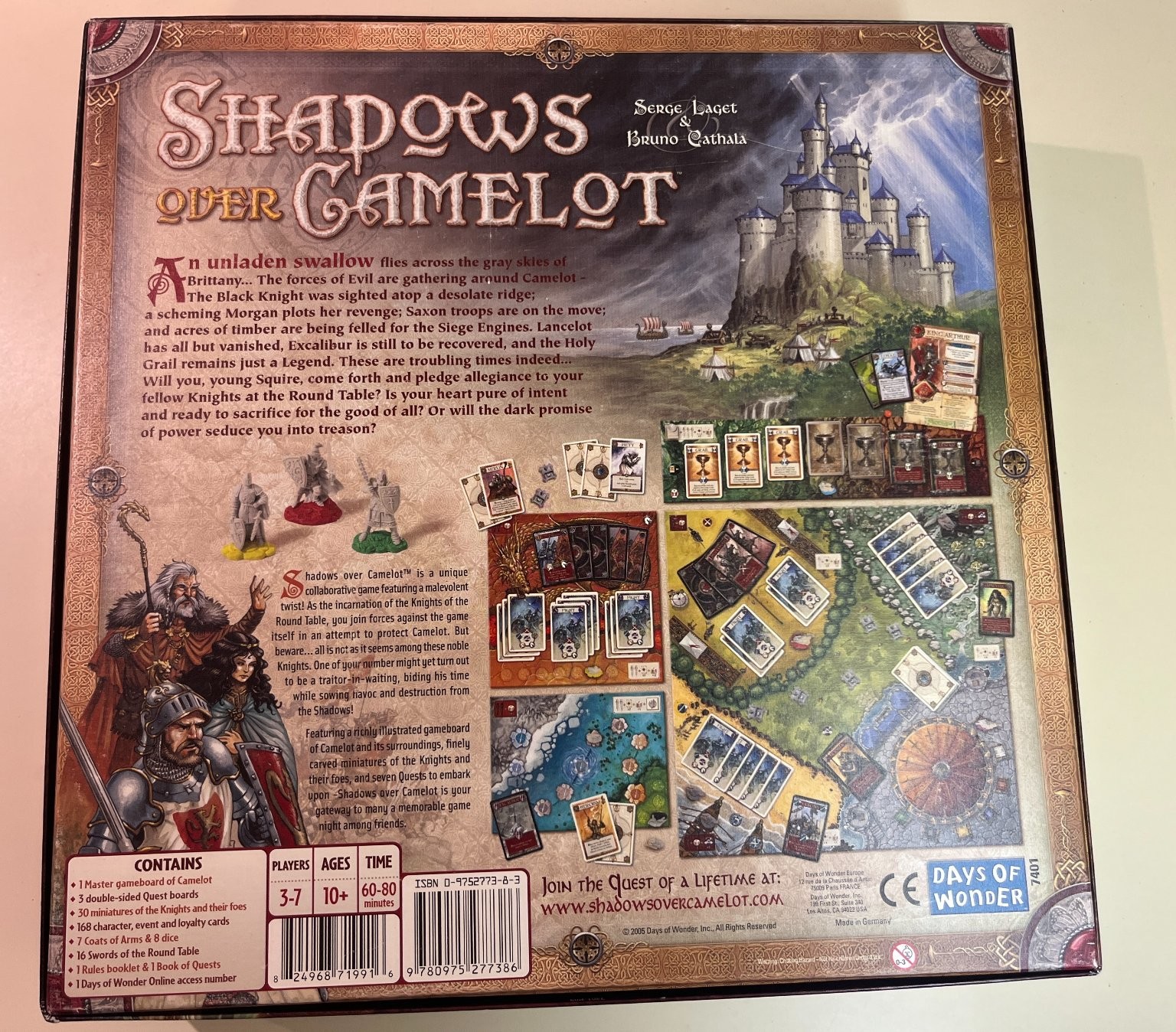 Shadows Over Camelot, Days of Wonder, Excalibur Camelot Board Game, Complete