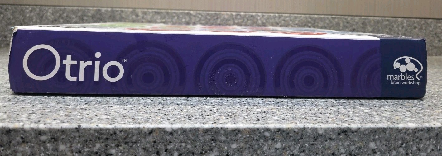 Otrio Deluxe Game Bamboo Wood Board Marbles Brain Workshop Complete