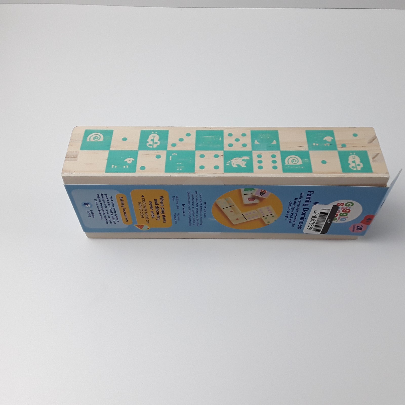 Gigglescape Wooden Family Dominoes 2 Ways to Play Classic Tile Game 28-Piece
