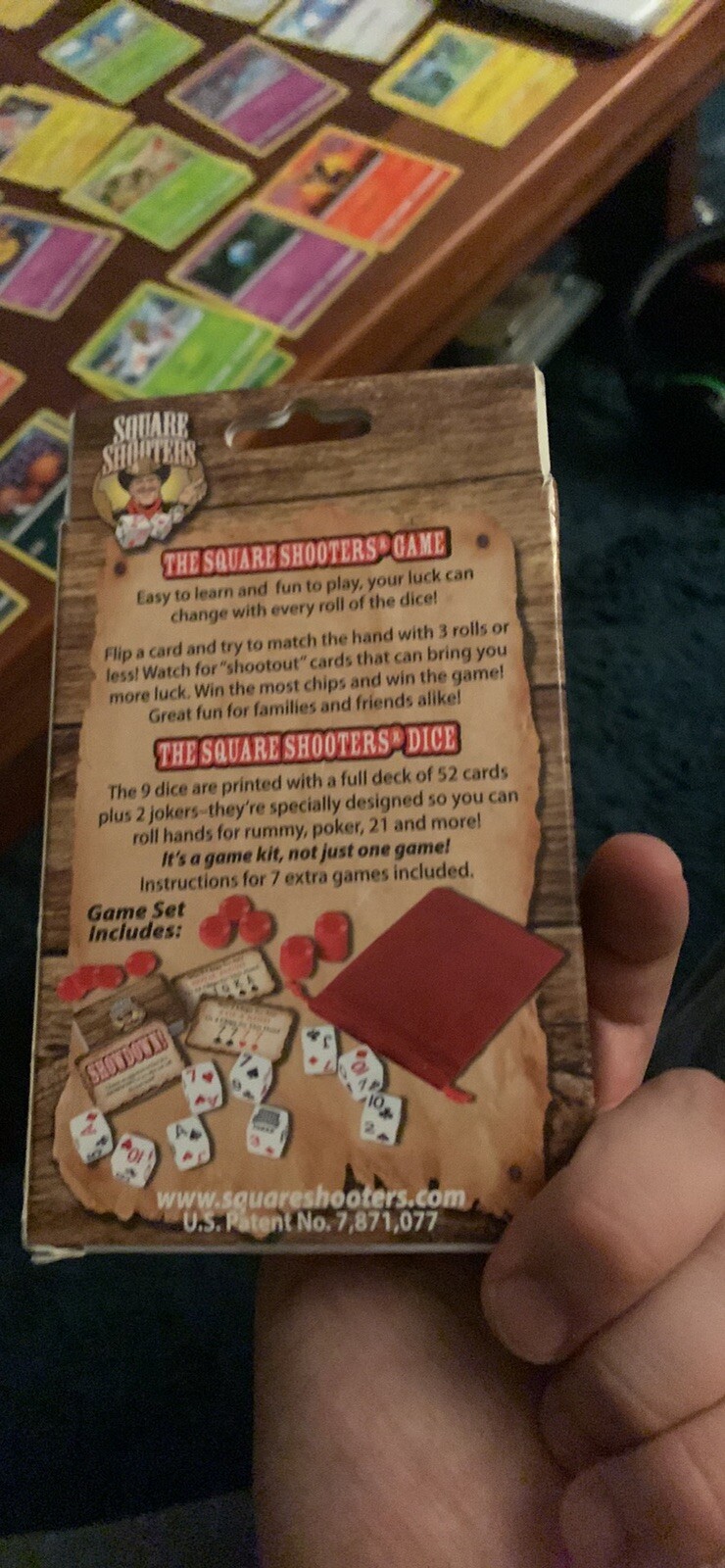 Square Shooters Dice Game The First Deck of Cards on Dice Poker Western Cowboy