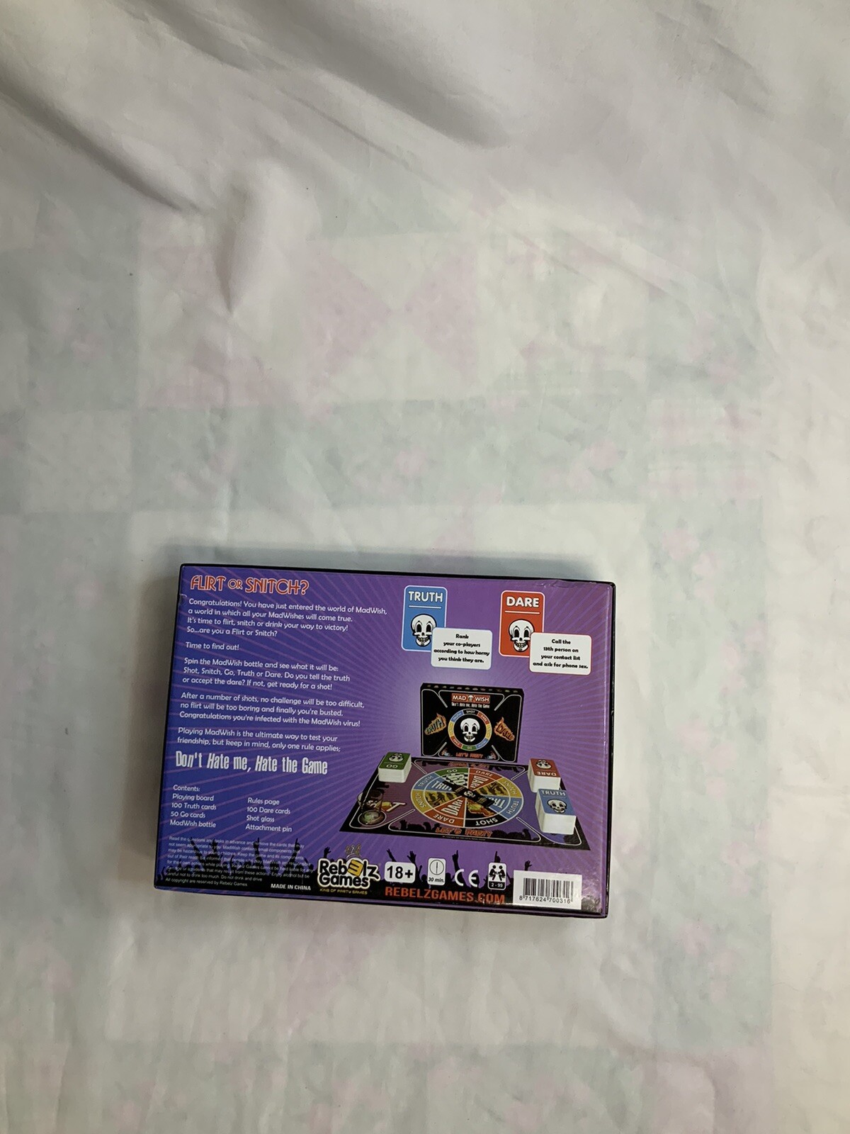 Mad Wish Board Game Let’s Party Don’t Hate Me, Hate The Game Rebelz Games