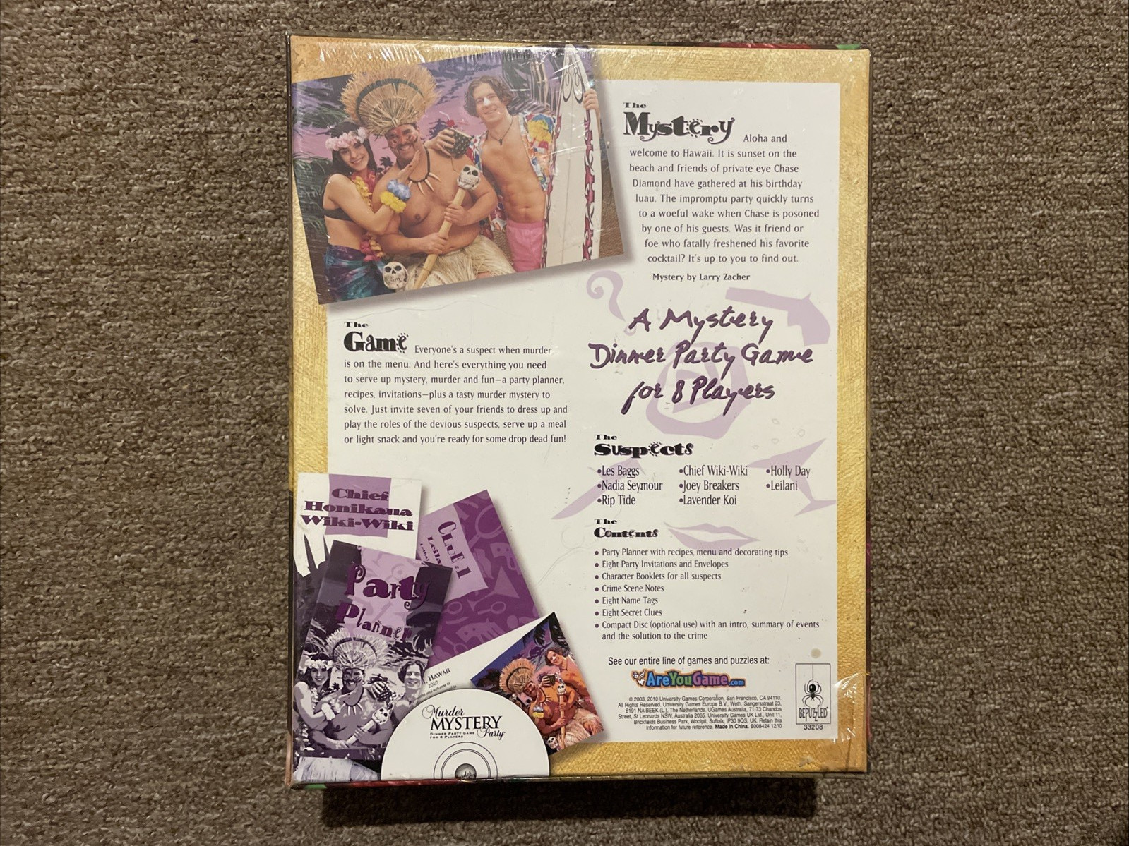 Murder Mystery Party Lethal Luau Dinner Game Bepuzzled 2003 New Sealed In Box