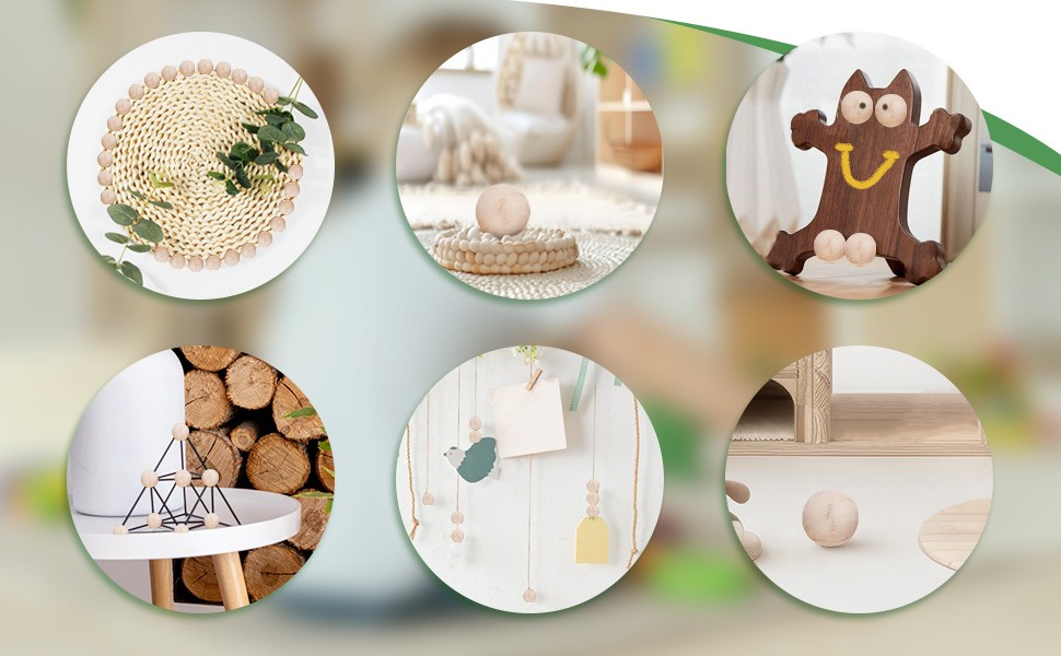 5x Hardwood Balls Solid Natural Beech Wood Balls Making