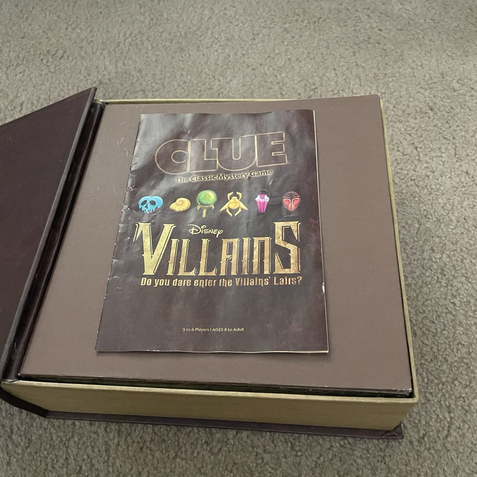 Disney Parks Edition Clue Villains Board Game Hasbro Exclusive COMPLETE