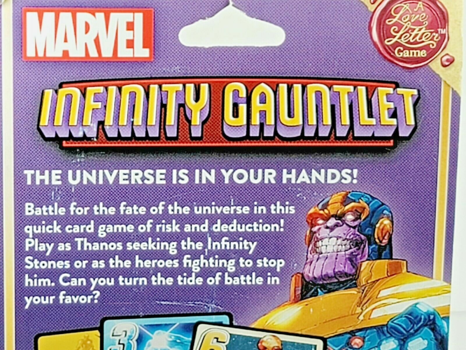 Z-Man Marvel Infinity Gauntlet A Love Letter Card Game Thanos Avengers 1 vs Many