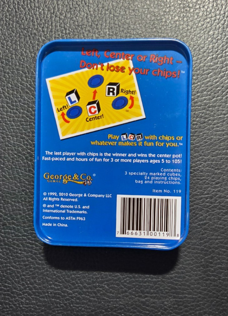 Left Center Right Dice Game