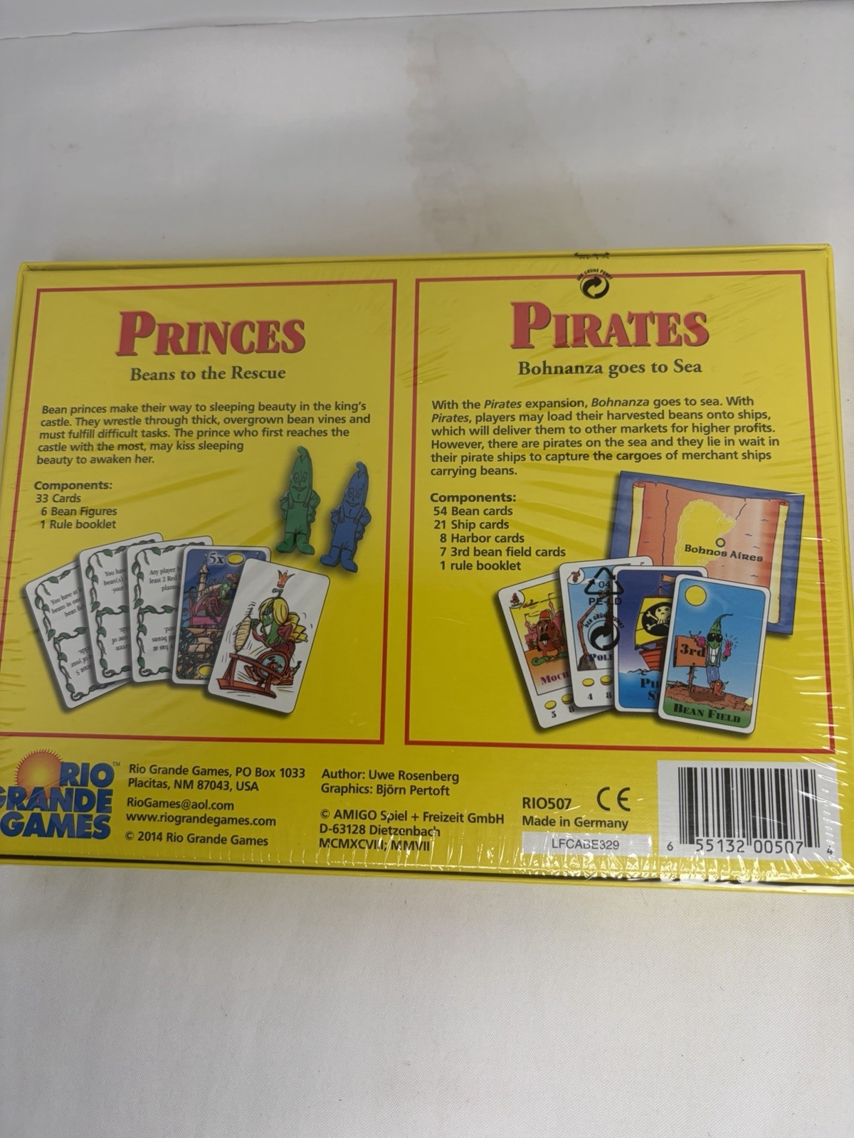 Bohnanza Set Of Two , Princes & Pirates, Ladies & Gangsters New SEALED