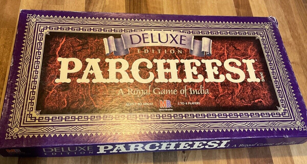 Milton Bradley Game Deluxe Edition Parcheesi Complete 1989