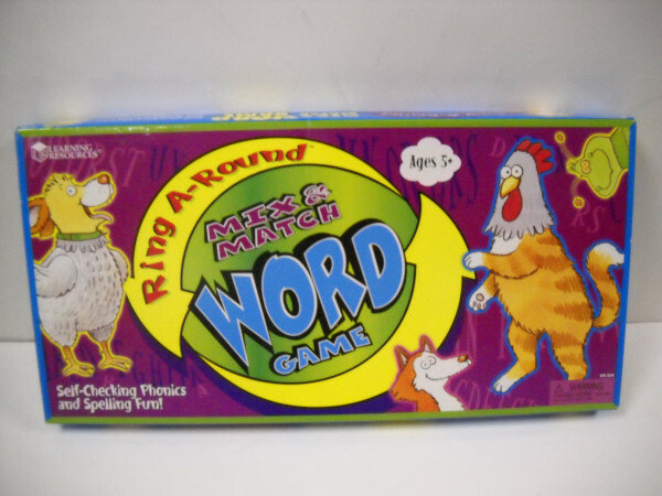 Learning Resources Ring A-Round Mix & Match CVC Word Game Self-Checking New!