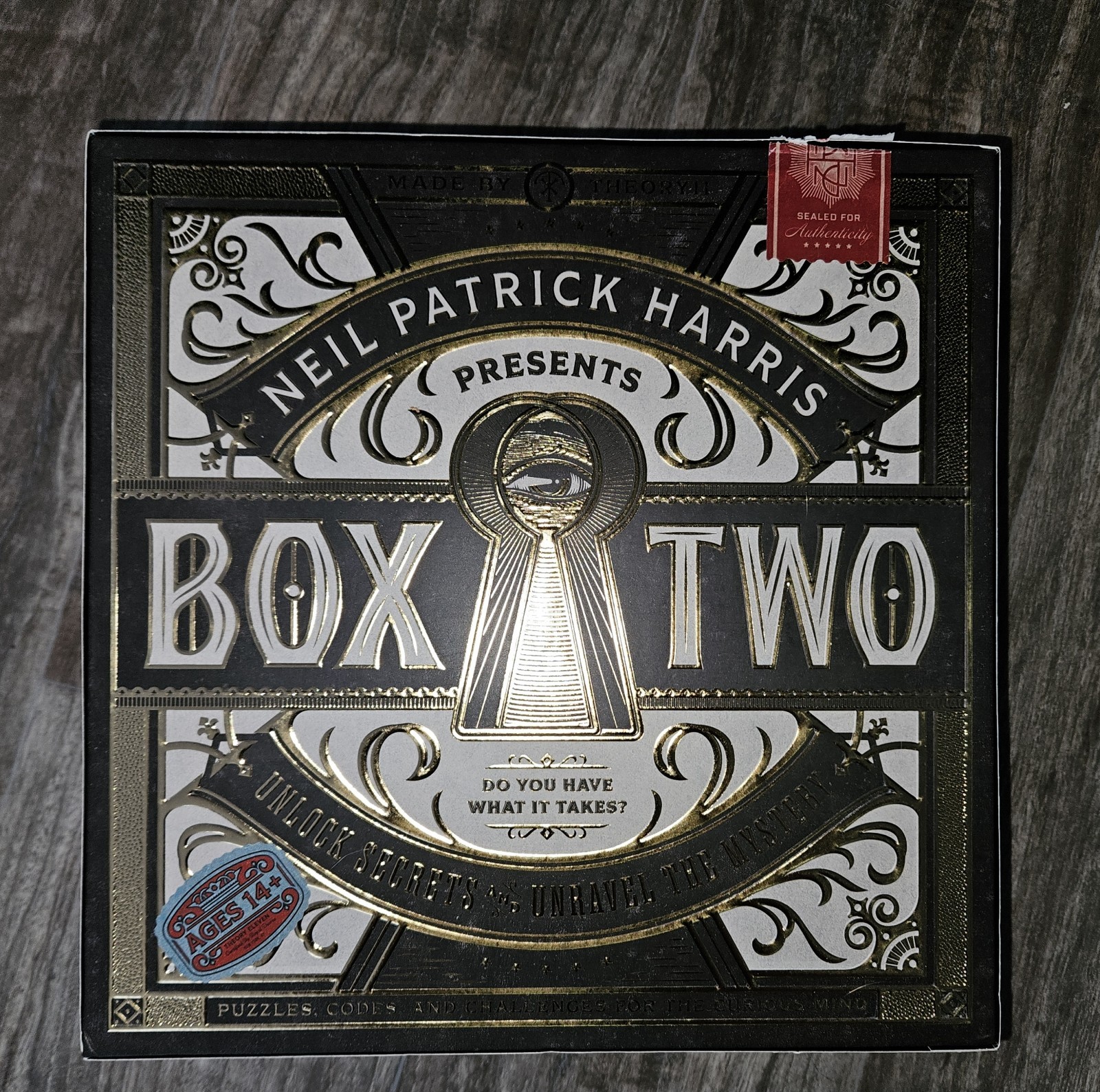 BOX TWO Puzzle Game by Neil Patrick Harris Theory 11 COMPLETE Ready To Play