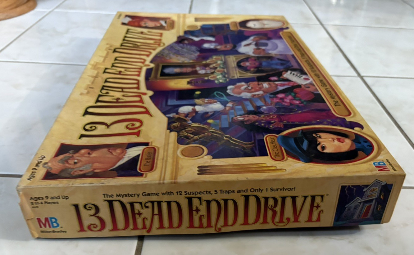 13 Dead End Drive Board Game Milton Bradley -Family Game Night Kids & Adults