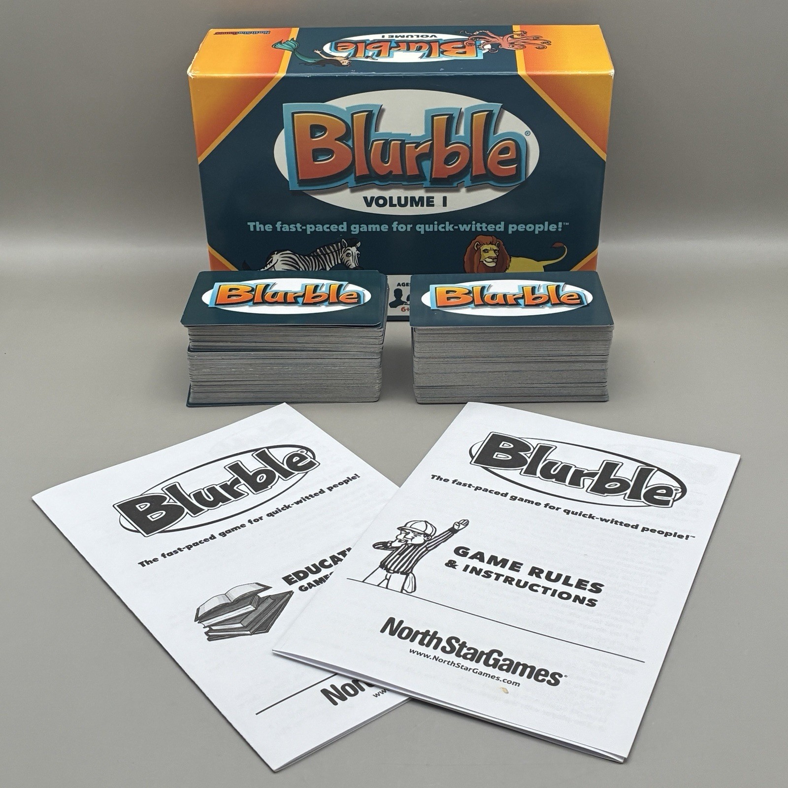 Blurble Volume 1 Card Game For Quick Witted People 2016 Bernard North Star Games