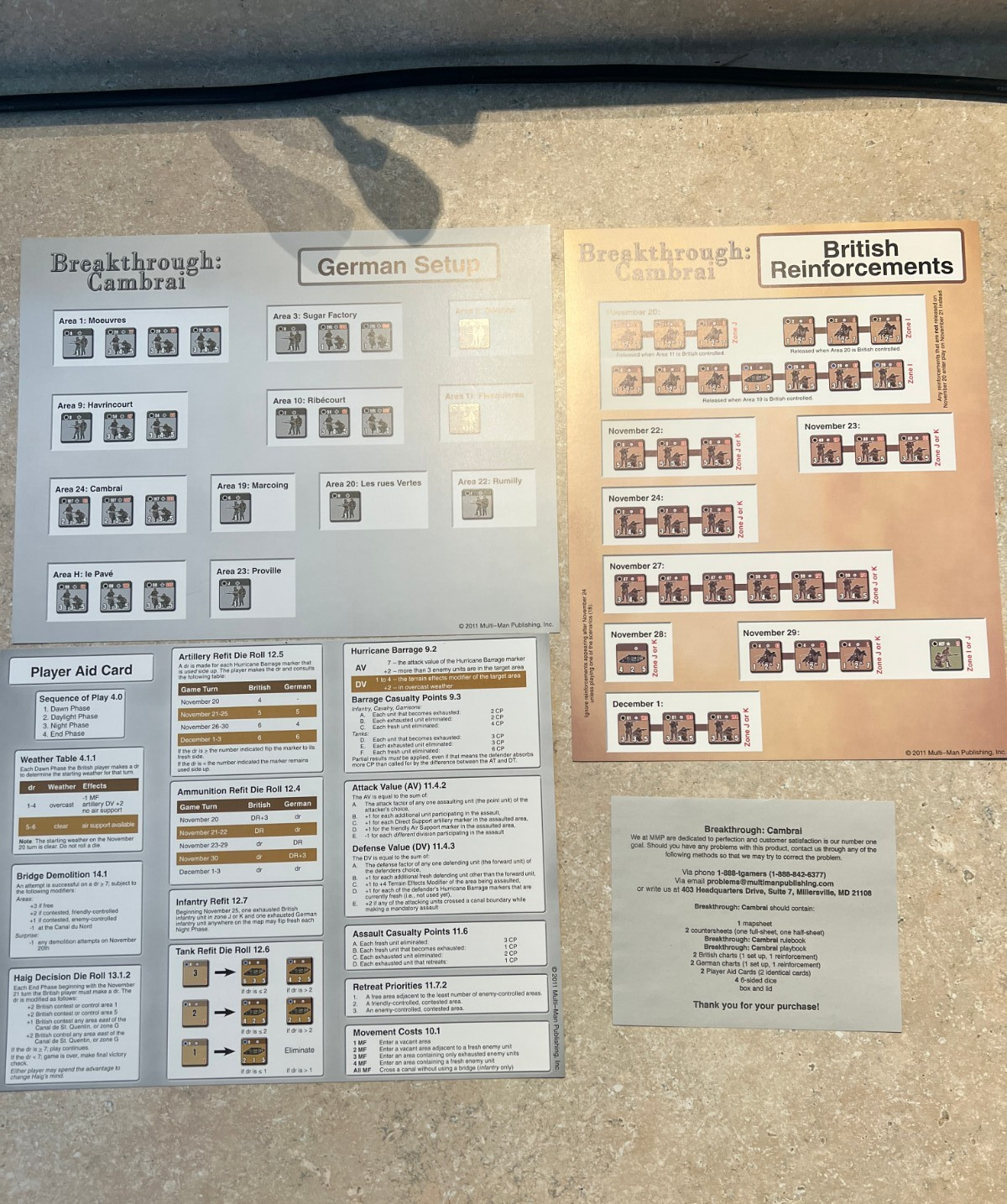 Breakthrough: Cambrai MMP Multi Man Publishing New Unpunched