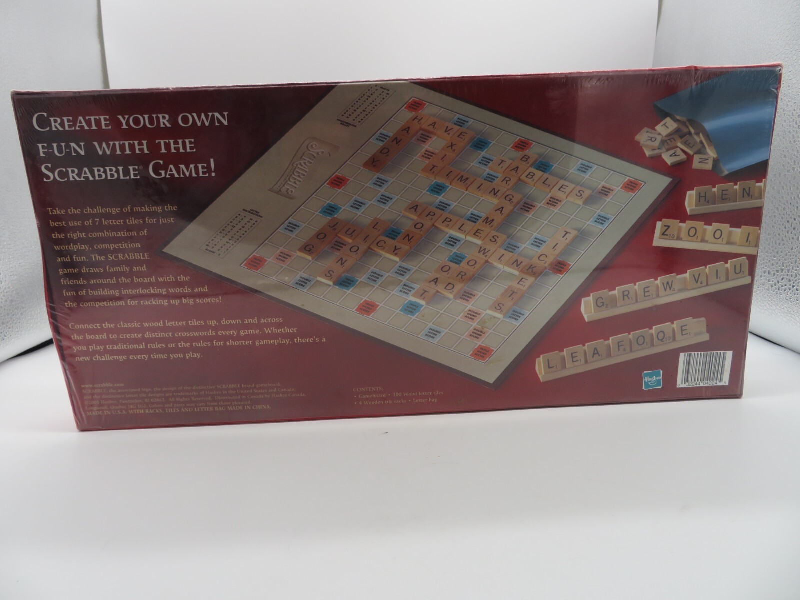 Milton Bradley Scrabble Crossword Board Game 2001 New – Factory Sealed